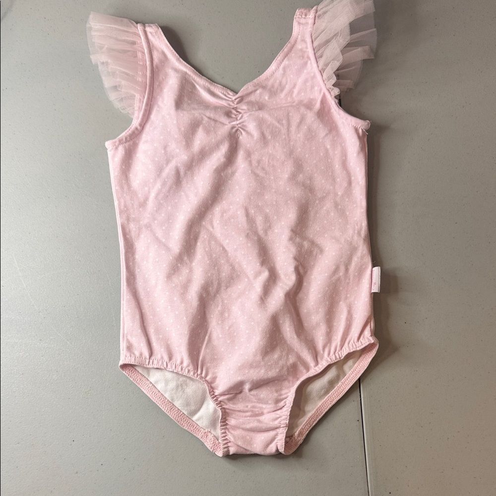 American Girl Light Pink Bodysuit with Tulle Sleeves